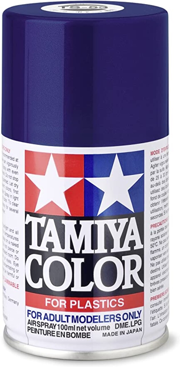 Tamiya TS-53 Deep Metallic Blue, 100ml Spray Lacquer Paint For Plastics